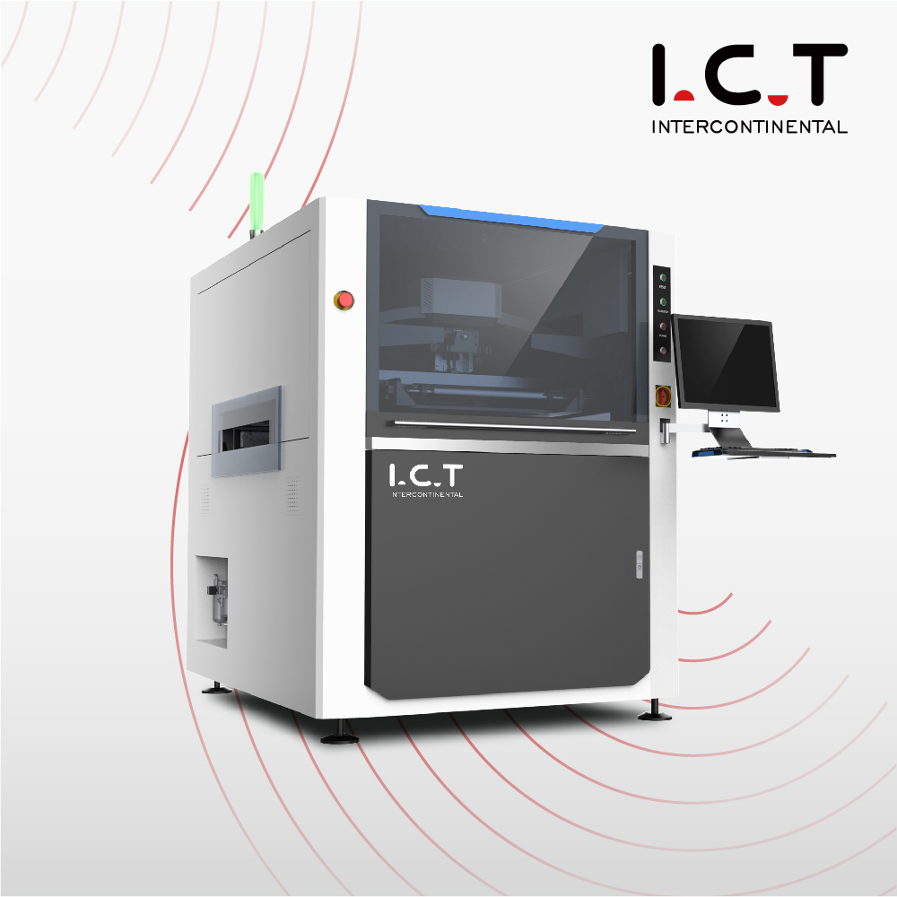 Vollautomatische SMT-Drucker-Lötpastenschablone PCB-Siebdruckmaschine ICT-5134